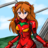 Rough drawing of Asuka Langley Soryu