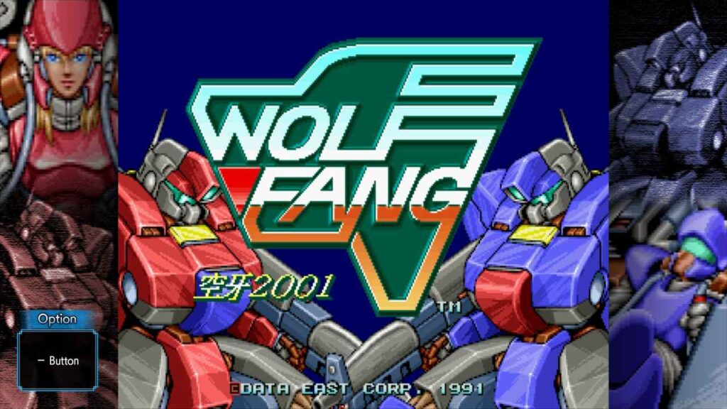 Wolf Fang title screen on Switch