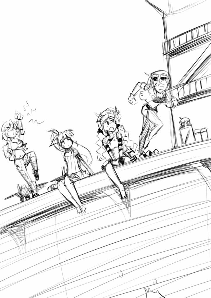 Heavens Squadron on the deck of the Bradbury