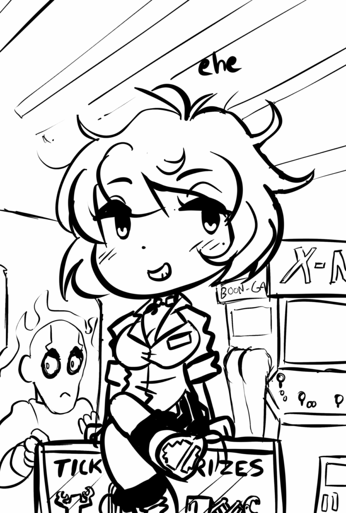 ‘No erasing’ doodle of Cozy on the ticket redemption case