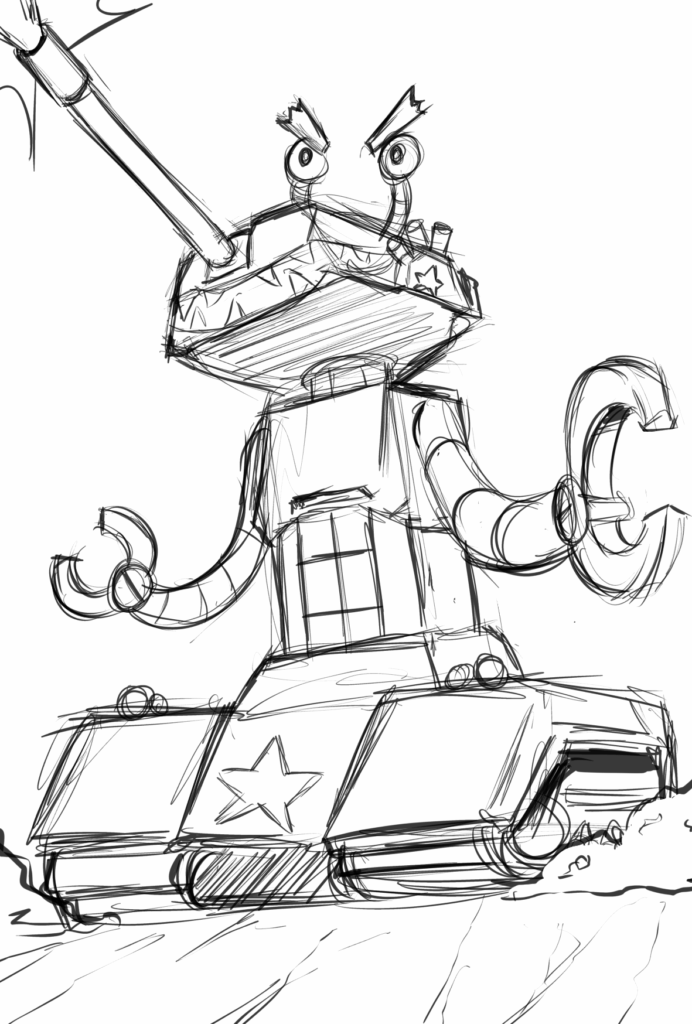 I like to occasionally go back and draw stuff I used to doodle as a kid