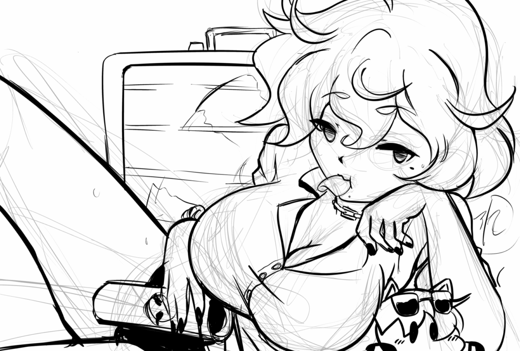 Cosette enjoying pringles in front of a box fan. Opulence.